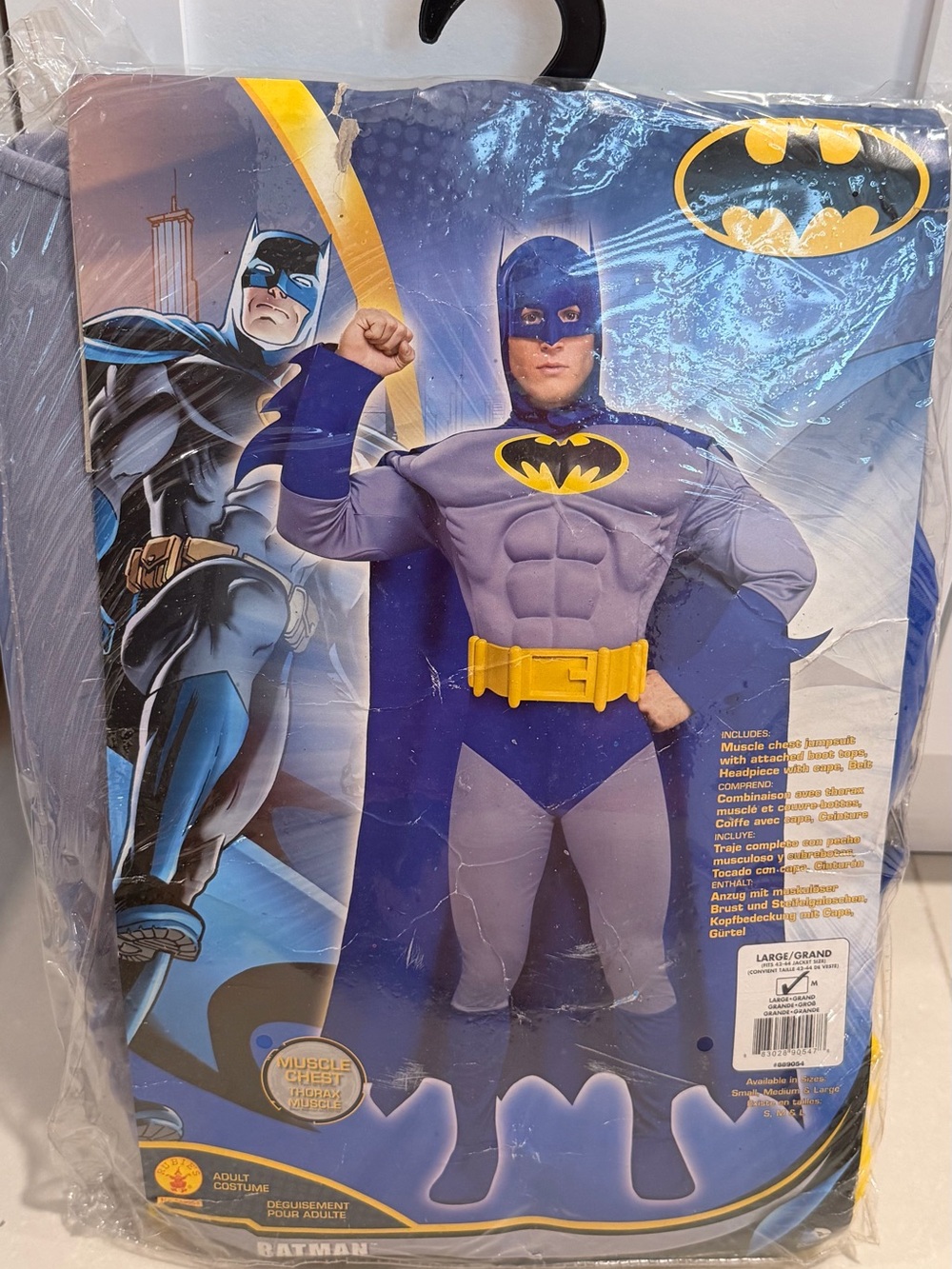 Batman Costume in Gray, Blue and Yellow
